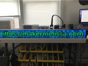 pixel bourse RVB matrice défilement LED signe 3d print model - Mito3D