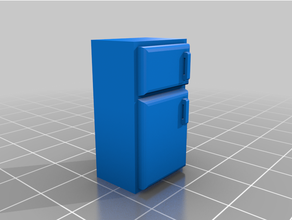 tiny refrigerator classic freezer fridge refridgerator 3d print model - Mito3D