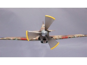 3 bladed spinning propeller - 1 48th scale hurricane spitfire 3d print model - Mito3D