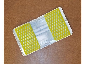 foldable surgical mask case box care coronavirus covid 19 fold folding healthcare hinge plegable ppe protect 3d print model - Mito3D