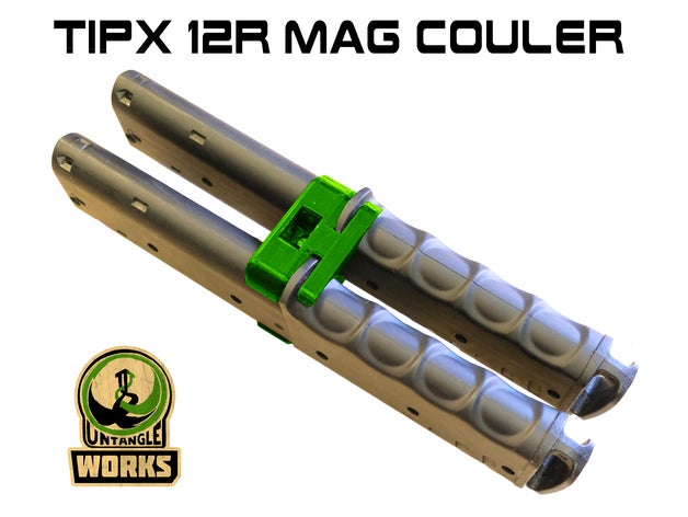 tipx 12round mag coupler magfed paintball tippmann 3D print model - Mito3D