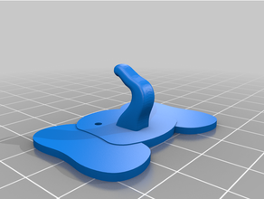 elephant hook wall hanger mount 3d print model - Mito3D