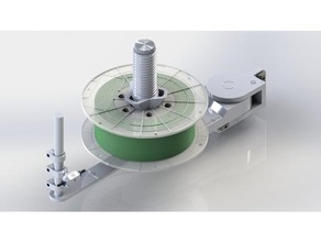 swiveling spool holder 3d print model - Mito3D