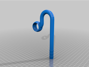 aquarium short outlet pipe 12mm hose 3d print model - Mito3D
