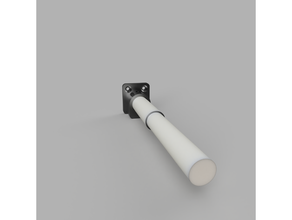 Ikea botaren Mauer montieren einstellbar geschlossen Stange Konsole Pole Unterstützung montiert 3d print model - Mito3D