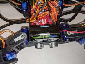 experimental corpo aranha robô 9g servo arduino nano hc sr04 quadrúpede robótica 3d print model - Mito3D