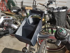 bicyclette console tasse titulaire soutien porte gobelet téléphone intelligent 3d print model - Mito3D