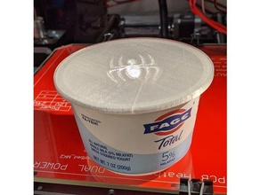 fage Yogurt coperchio contenitore etichetta 3d print model - Mito3D