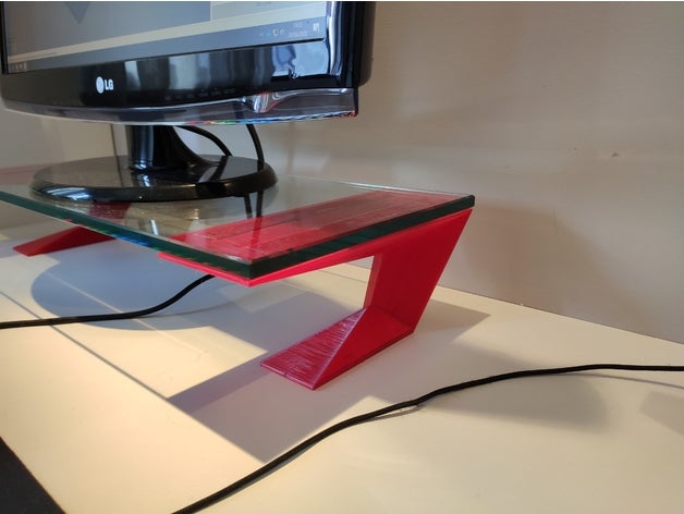 moniteur supporter basé furtif bureau accessoires afficher 3D print model - Mito3D