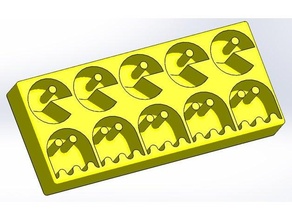 Pac Man glace cube plateau 3d print model - Mito3D