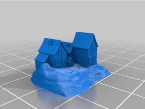 settlers catan village 3d print model - Mito3D