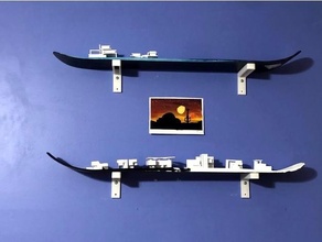 esquí estantería dejar esquís pared montar 3d print model - Mito3D