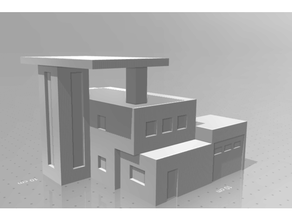 modern Haus 5 architektonisch Modell Architektur Rahmen 3d print model - Mito3D