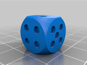 parametric monte carlo die proportional holes balanced calibration cube dice 3d print model - Mito3D