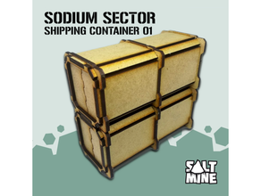 sodium sector - shipping container 3mm mdf lasercut 40k warhammer building saltmine sodiumsector stackable warhammer40k 3d print model - Mito3D