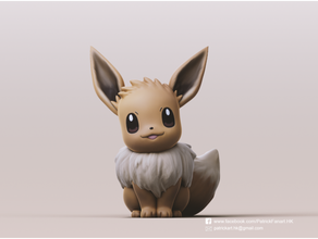 eevee pokemon lindo arte fan figura esculpir escultura 3d print model - Mito3D