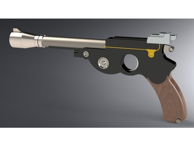 mandalorian blaster mando pistol starwars star wars 3D print model - Mito3D
