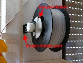 easy wallmount filament holder deluxe spool 3d print model - Mito3D
