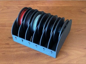 spool holder 6x awg30 wirewrap wire cable management wrap 3d print model - Mito3D
