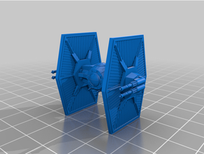 tie experimental m2 - big gun miniature star wars legion wing 3d print model - Mito3D