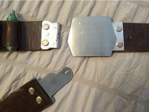 han solo's belt buckle bracket 3d print model - Mito3D