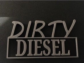 dirty diesel badge car edition shitbox 3d print model - Mito3D