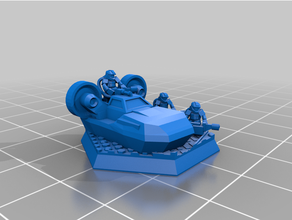 american mecha hover infantry 6mm 3d print model - Mito3D