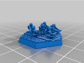 american mecha conventional infantry squad 6mm 3d print model - Mito3D
