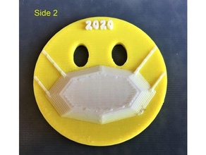 2020 smiley face covid funny gr8yt mask 3d print model - Mito3D