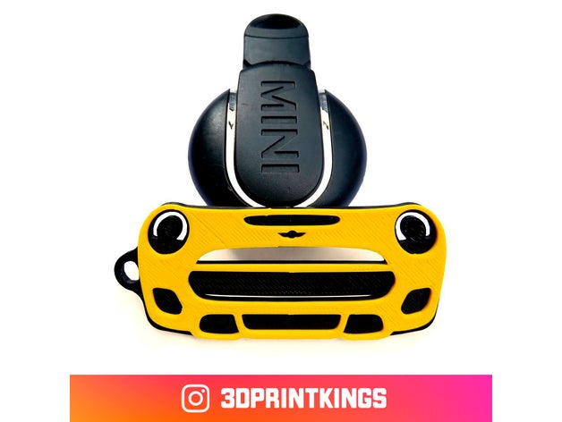 mini jcw f56 - key chain johncooperworks keychain keychains keyring keyrings minif56 cooper multicolor multimaterial color 3D print model - Mito3D