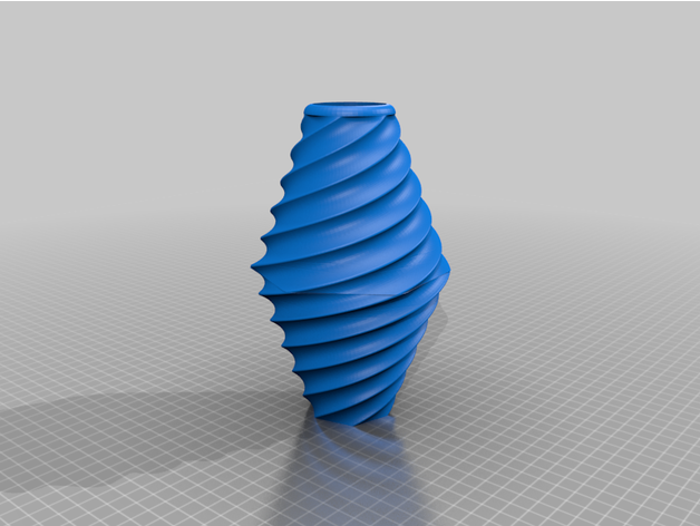 bükülmüş vazo çiçek sarmal 3D print model - Mito3D