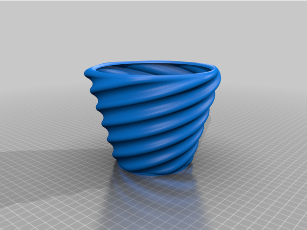 Schlange Blume Topf 3D print model - Mito3D
