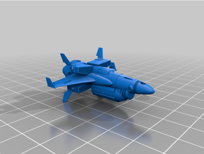 starfighter a-09 hellray 3d print model - Mito3D