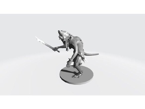 modèle créer skaven homme rat 3d print model - Mito3D