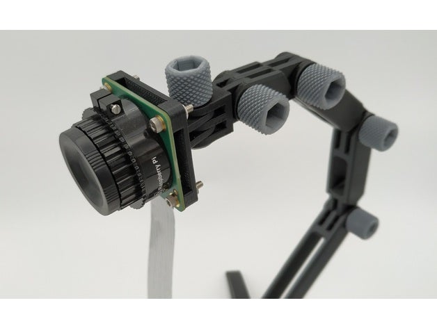 rpi hq camera support mount raspberry pi 3D print model - Mito3D