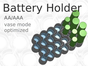 Batterie Halter Unterstützung aa aaa Vase Modus 3d print model - Mito3D