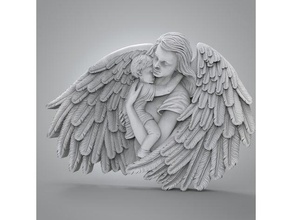 madre ángel cnc 3dprint 3d print model - Mito3D