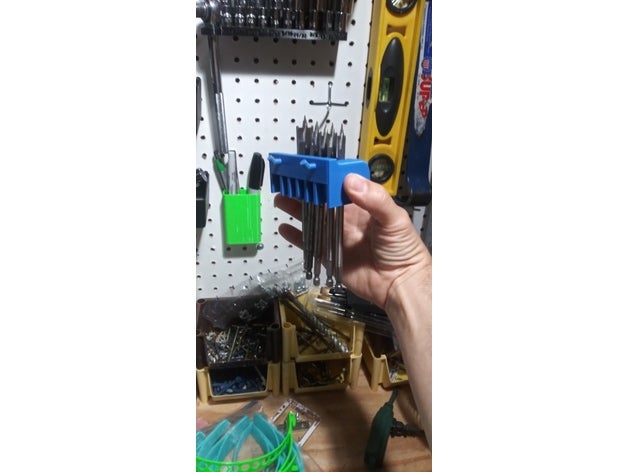 spade bit holder drill bits pegboard 3D print model - Mito3D