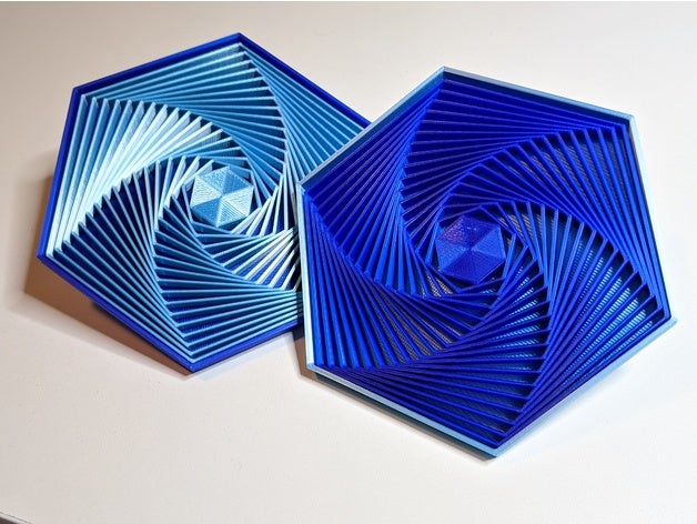 hexágono imán juguete hermoso escritorio agitarse maleficio interesante cinético magnético bonita espiral 3D print model - Mito3D