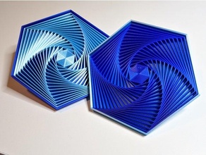 hexagon magnet toy beautiful desk fidget hex interesting kinetic magnetic pretty spiral 3d print model - Mito3D