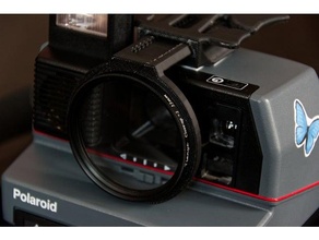 lens holder 55mm polaroid impulse af camera filter instant film 3d print model - Mito3D