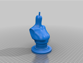 smartdoll bjd chesst piece display doll head 3d print model - Mito3D