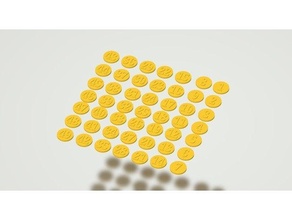 rumänisch Lotterie Nummer Chips Münzen Zahlen 3d print model - Mito3D