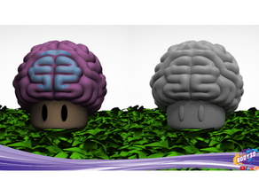 champibrain art body3d cerveau cool conception ventilateur fanart mario bouillie champignon chambre 3d print model - Mito3D