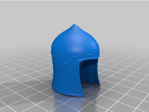 medieval helmet - open barbut customizing character miniature dnd solid armor armour helm 3d print model - Mito3D