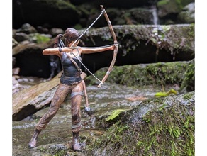 tumba asaltante 2013 lara granja pequeña arco flecha figurilla ascenso jinete sombra Tomb Raider 3d print model - Mito3D