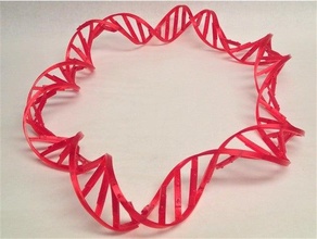 DNA lei festão colar openscad 3d print model - Mito3D