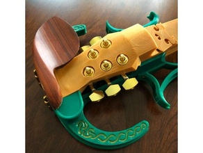 celtique bout jax violon électrique instrument musique musical alto violino 3d print model - Mito3D