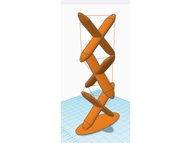 tenségrité structure 3D print model - Mito3D