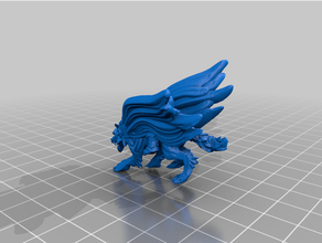 winged wolf rider 3d print model - Mito3D